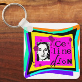 Celine Dion - popart Sleutelhanger (Voorkant)