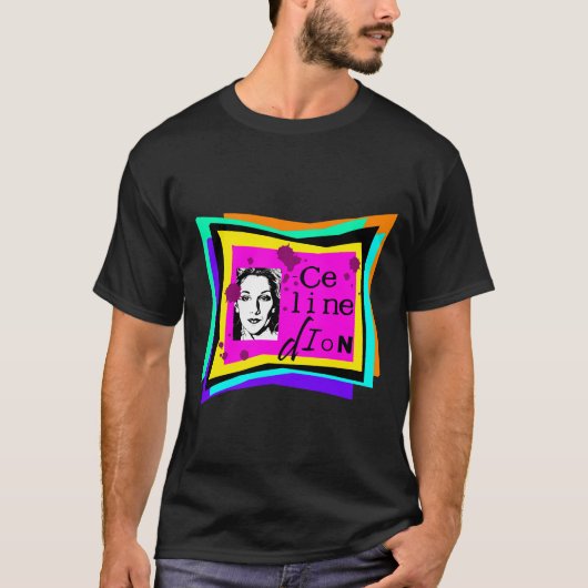 Celine Dion - popart T-shirt (Voorkant)