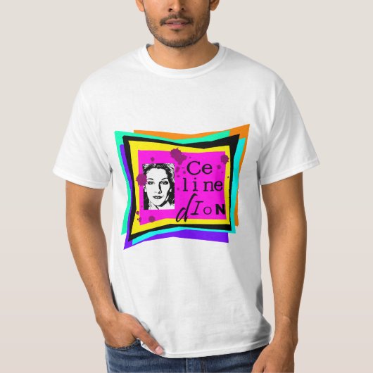 Celine Dion - popart T-shirt (Voorkant)