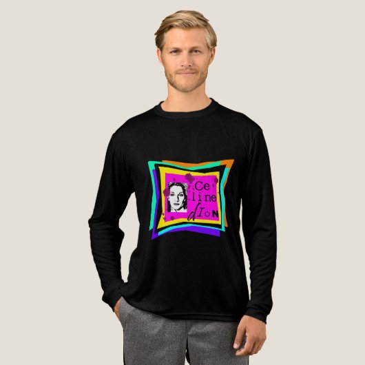 Celine Dion - popart Tri-Blend Shirt (Voorkant)