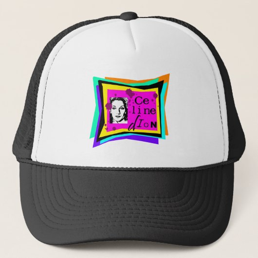 Celine Dion - popart Trucker Pet (Voorkant)