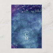 Celine · Elegante Hemelse Nacht Trouwreceptie Informatiekaartje (Achterkant)