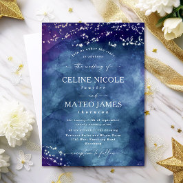 Celine · Elegante Hemelse Sterrennacht bruiloft Kaart