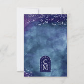 Celine · Elegante Sterrennacht RSVP antwoord Kaart (Achterkant)