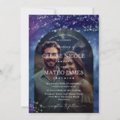 Celine · Hemelse Nacht Hemel Gebogen Foto Huwelijk Kaart (Voorkant)