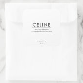 Celine Matte Sticker Square Label Stickers 3"x3" (Tas)