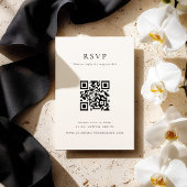 CELINE Minimalist QR Code RSVP Card Kaartje