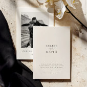 CELINE Minimalist Simple Wedding Invitation Kaart