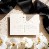 CELINE Minimalist Wedding Details Enclosure Card Kaart
