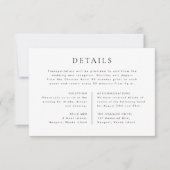 CELINE Minimalistische Huwelijksdetails Bijlagekaa Kaart (Voorkant)