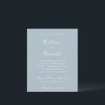 Celine Muted Blue Elegant Wedding Invitation<br><div class="desc">Klassieke huwelijksuitnodigingen met een eenvoudig en tijdloos ontwerp met elegant script en traditionele seriële lettertypen.</div>