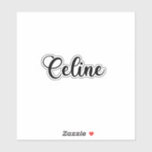 Celine Naam - Handgeschreven kalligrafie Sticker (Vel)