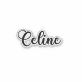 Celine Naam - Handgeschreven kalligrafie Sticker (Voorkant)