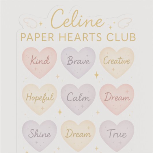 Celine Paper Hearts Club – Kindness Mini Sticker S (Voorkant)
