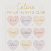 Celine Paper Hearts Club – Mini Sticker S met Vrie (Voorkant)