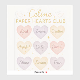 Celine Paper Hearts Club – Mini Sticker S met Vrie