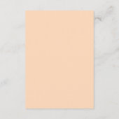 Celine Peach Elegant Wedding Informatiekaartje (Achterkant)