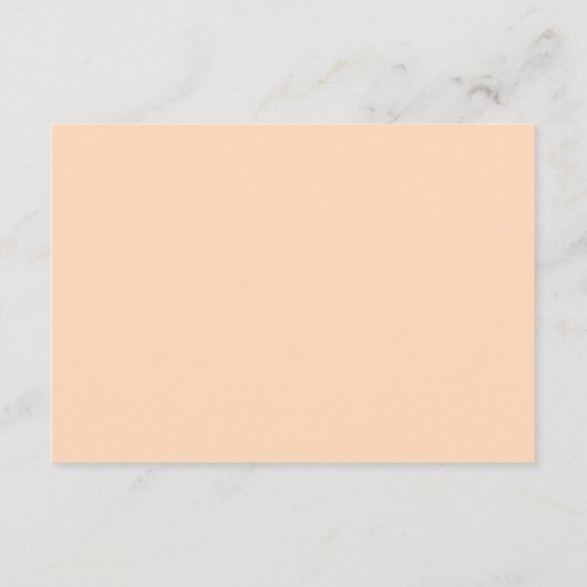 Celine Peach Elegant Wedding RSVP Kaartje (Achterkant)