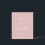 Celine Roze Elegante Huwelijksuitnodiging<br><div class="desc">Klassieke huwelijksuitnodigingen met een eenvoudig en tijdloos ontwerp met elegant script en traditionele seriële lettertypen.</div>