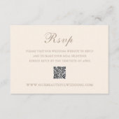Celine Sandy Neutrals Elegant Wedding RSVP Kaartje (Voorkant)