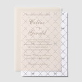 Celine Sandy Neutrals Elegant Wedding Vellum Uitnodigingen (Offset (Uitnodiging))