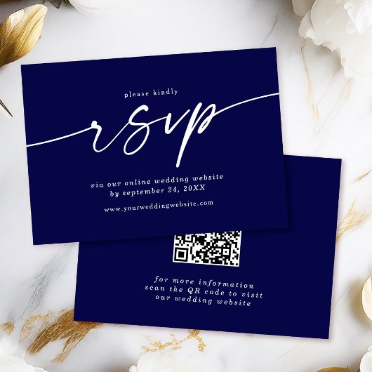 Celine · Trouwwebsite RSVP met QR-code Informatiekaartje
