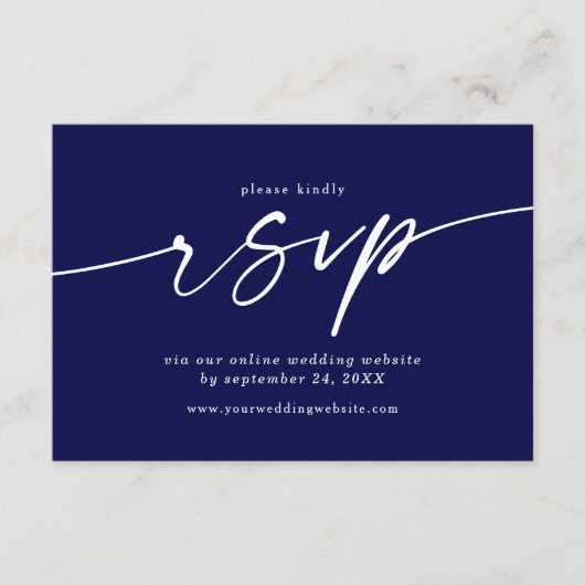 Celine · Trouwwebsite RSVP met QR-code Informatiekaartje (Voorkant)