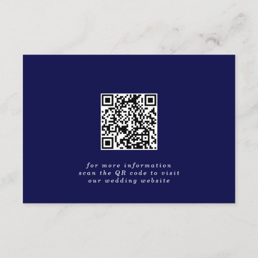 Celine · Trouwwebsite RSVP met QR-code Informatiekaartje (Achterkant)