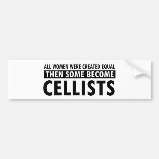 Celist muziek ontwerpen bumpersticker (Voorkant)