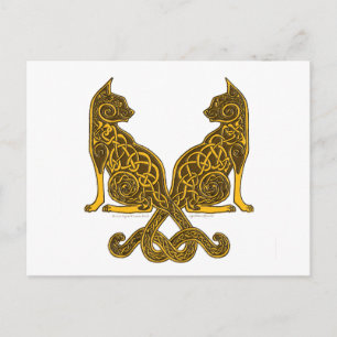 celkatten 6 bronzen goud briefkaart