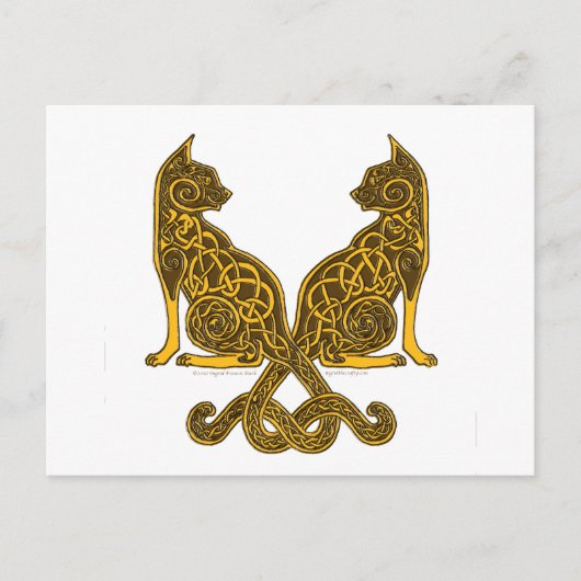 celkatten 6 bronzen goud briefkaart (Voorkant)