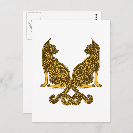 celkatten 6 bronzen goud briefkaart (Voorkant / Achterkant)