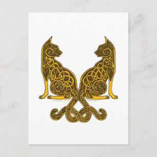celkatten 6 bronzen goud briefkaart
