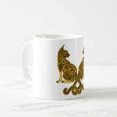 celkatten 6 bronzen goud koffiemok (Voorkant links)