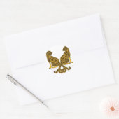 celkatten 6 bronzen goud ronde sticker (Envelop)