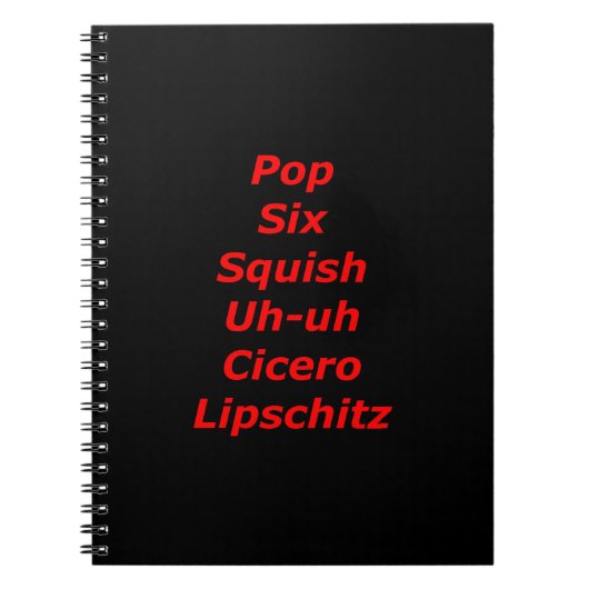 Cell Block Tango Notitieboek (Voorkant)