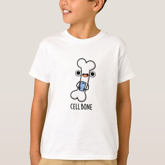 Cell Bone Funny Cell Phone Pun T-shirt (Voorkant)