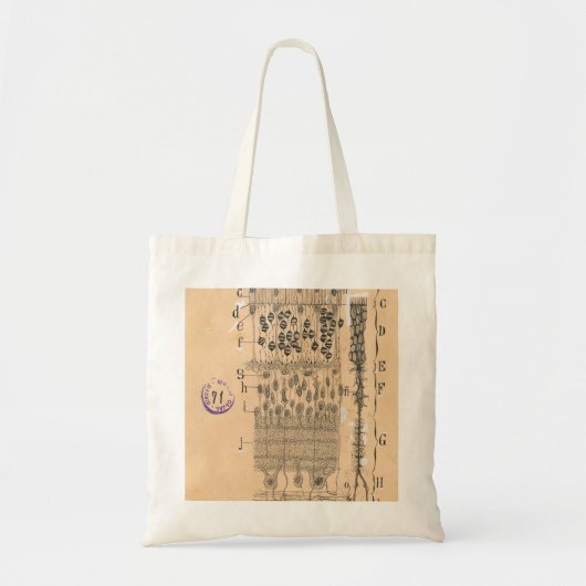 Cell Drawing Eye Retina Santiago Ramon Y Cajal Tote Bag (Voorkant)