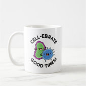 Cell-ebrate Good Times Funny Bacteria Pun Koffiemok (Links)