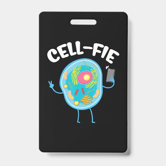 Cell-Fie Cell Fie Science Biology leraar student. Badge (Voorzijde)