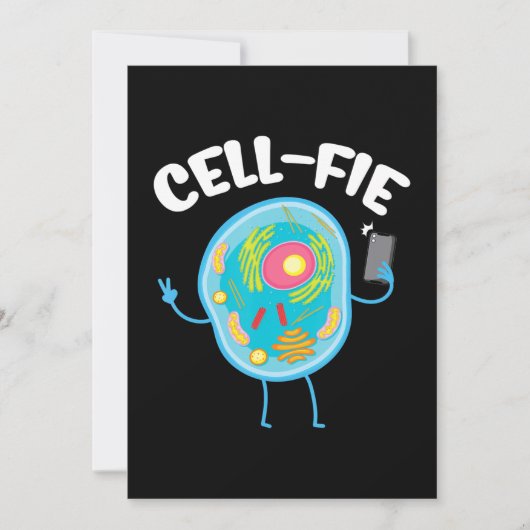 Cell-Fie Cell Fie Science Biology leraar student. Feestdagenkaart (Voorkant)