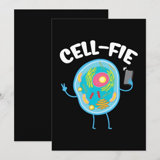Cell-Fie Cell Fie Science Biology leraar student. Feestdagenkaart (Voorkant / Achterkant)