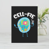 Cell-Fie Cell Fie Science Biology leraar student. Feestdagenkaart (Staand voorkant)