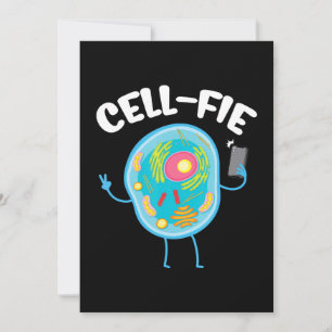 Cell-Fie Cell Fie Science Biology leraar student. Feestdagenkaart