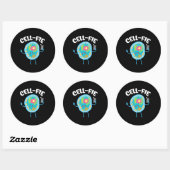 Cell-Fie Cell Fie Science Biology leraar student. Ronde Sticker (Vel)