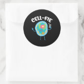 Cell-Fie Cell Fie Science Biology leraar student. Ronde Sticker (Tas)