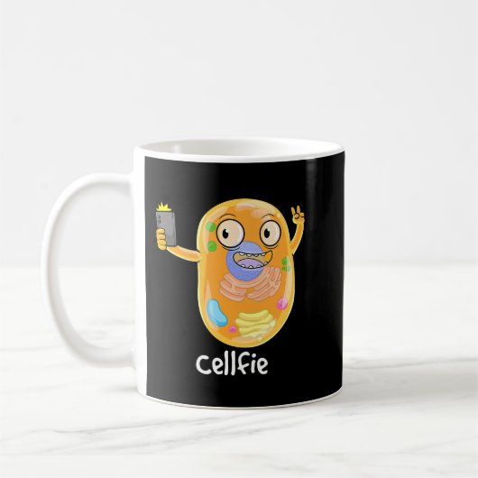 Cell Fie Funny Science Biology Teacher Pun Chemist Koffiemok (Links)
