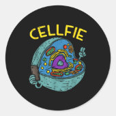 Cell Fie Funny Science Biology Teacher  Ronde Sticker (Voorkant)