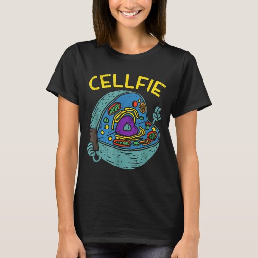 Cell Fie Funny Science Biology Teacher  T-shirt (Voorkant)