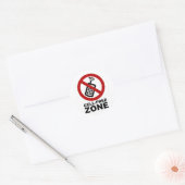 Cell Phone Free Zone Ronde Sticker (Envelop)